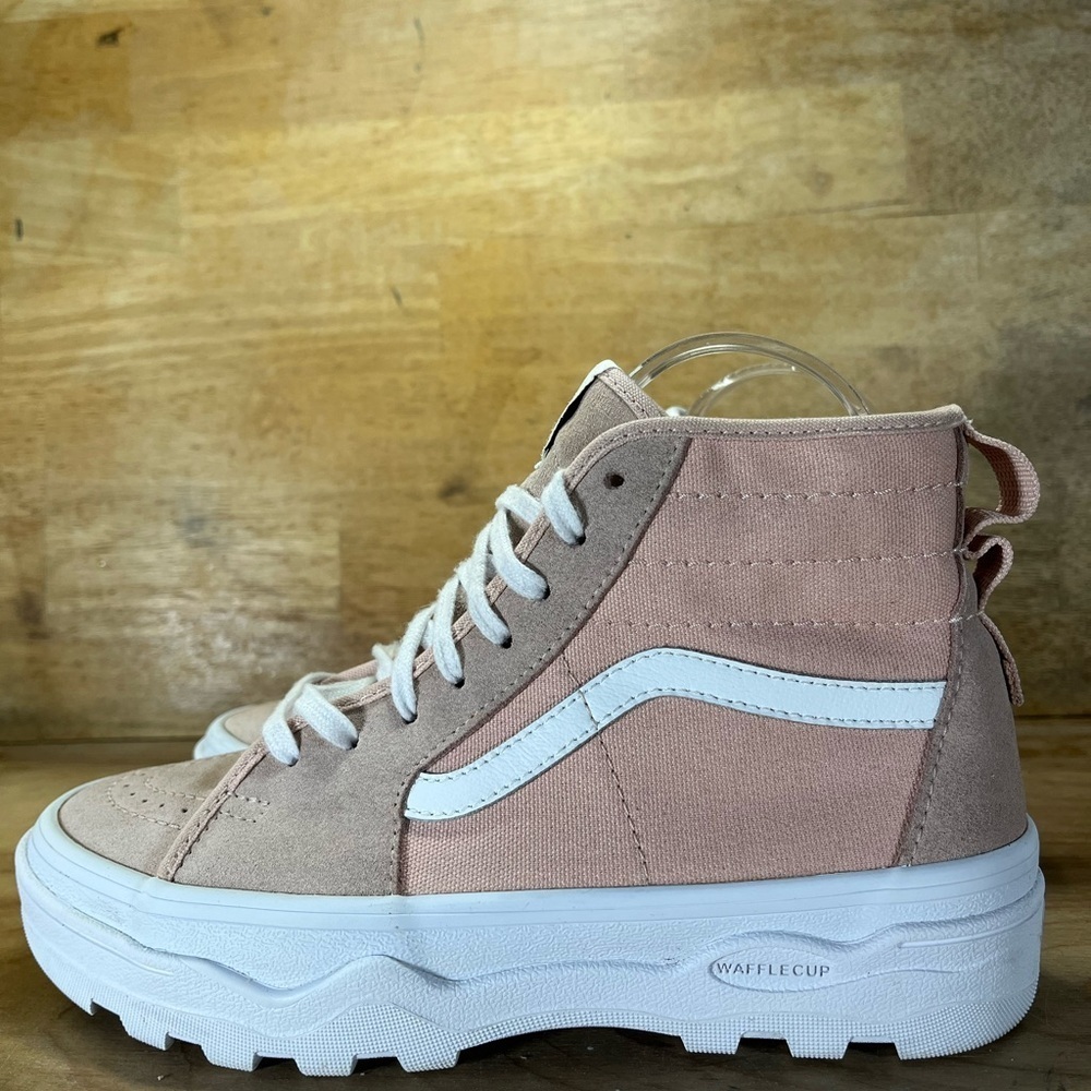 Vans Sentry SK8-HI Waffle Cup SUEDE Womens Size 6.5 Shoes Sneakers Rose Pink - Picture 4 of 10